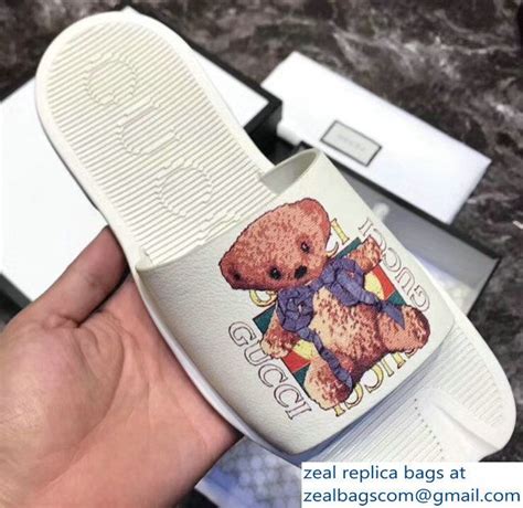 Gucci teddy bear slides